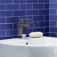 Subway Atlantic Blue Gloss Square Edge Wall Tile