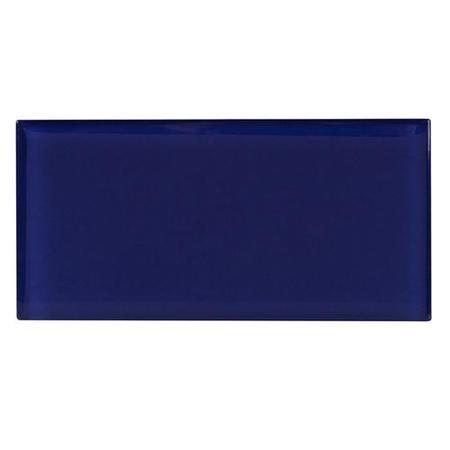 Subway Atlantic Blue Gloss Square Edge Wall Tile