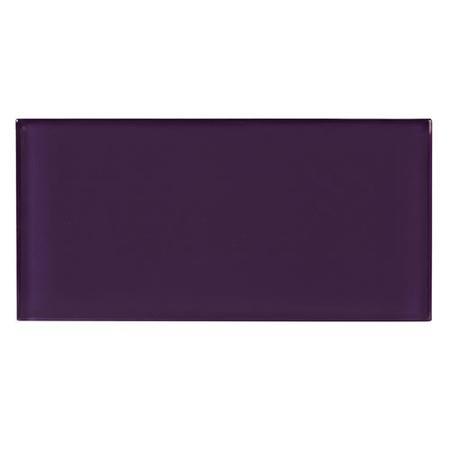 Subway Royal Purple Gloss Square Edge Wall Tile