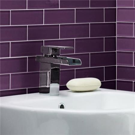 Subway Royal Purple Gloss Square Edge Wall Tile