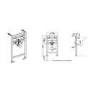 In Wall Universal Basin Frame 820mm or 1160mm