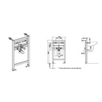 In Wall Universal Basin Frame 820mm or 1160mm