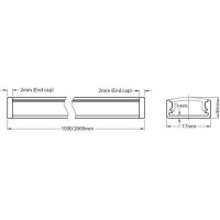 1m Surface Aluminium Profile Light Pack 