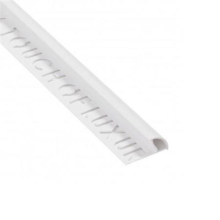 12mm White PVC Deluxe Round Edge Tile Trim