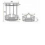Brass Corner Shower Caddy- Arissa
