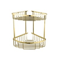 Brass 2 Tier Corner Shower Caddy- Arissa 