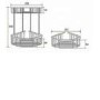 Brass 2 Tier Corner Shower Caddy- Arissa 