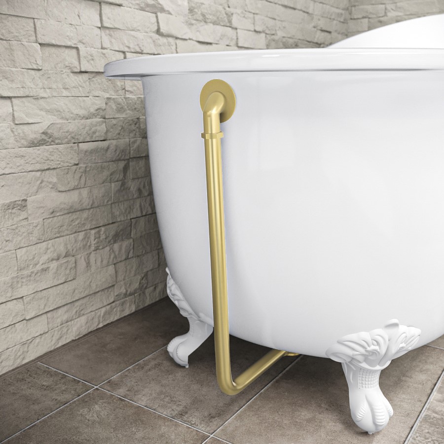 Traditional Exposed Bath Waste & Overflow - Brass 