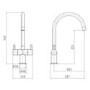 Reginox Double Lever Kitchen Mixer Tap - Chrome