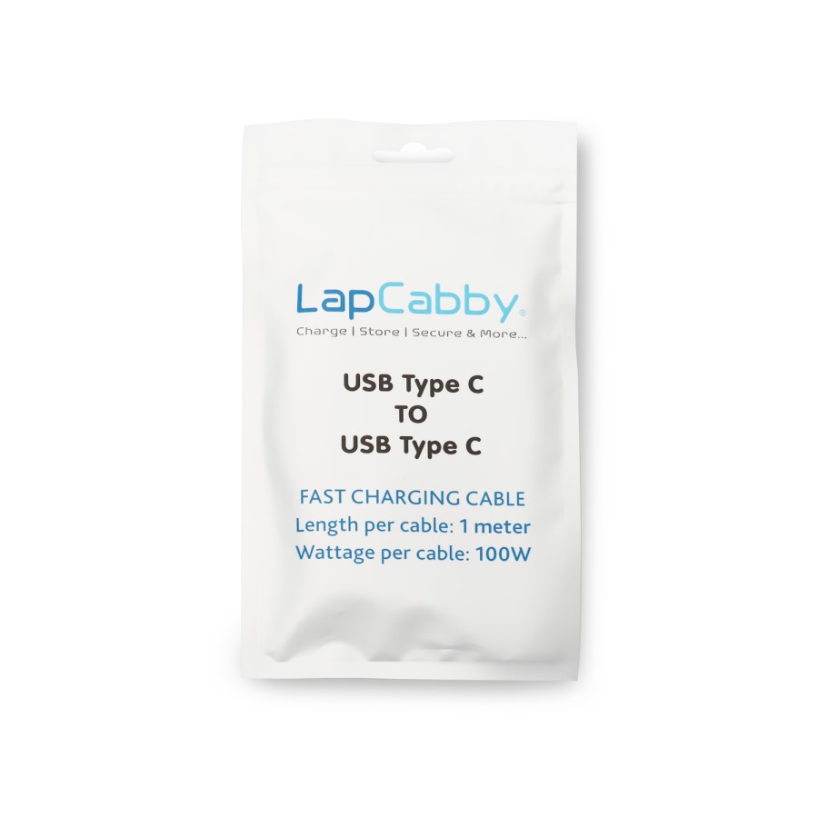 LapCabby 100W 1 Meter USB-C to USB-C Cable 100 Packs