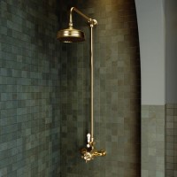 Brushed Brass Traditional Thermostatic Mixer Shower Set - Camden