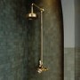 Brushed Brass Traditional Thermostatic Mixer Shower Set - Camden