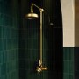 Brushed Brass Traditional Thermostatic Mixer Shower Set - Camden