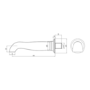 Chrome Traditional Wall Mounted Bath Spout - Camden