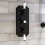 Black Traditional 2 Outlet Concealed Thermostatic Concealed Shower Valve with Triple Control - Cambridge