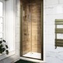 ALMOST PERFECT - 800mm Brushed Brass Sliding Shower Door 6mm Glass - Carina