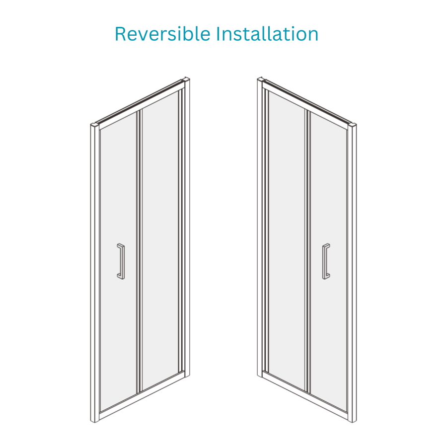 ALMOST PERFECT - 800mm Brushed Brass Sliding Shower Door 6mm Glass - Carina