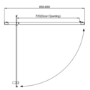 900mm Hinged Shower Door 6mm Glass - Carina