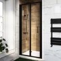 800mm Black Bi-Fold Shower Door 6mm Glass - Carina