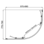 1000x800mm Chrome 6mm Glass Offset Quadrant Shower Enclosure - Carina