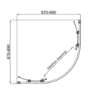 900x900mm Chrome 6mm Quadrant Shower Enclosure - Carina
