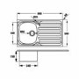 GRADE A2 - CDA KA20SS Compact 1 Bowl Stainless Steel Sink