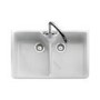 Box Opened Rangemaster Double Bowl White Ceramic Kitchen Sink