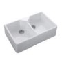 Box Opened Rangemaster Double Bowl White Ceramic Kitchen Sink