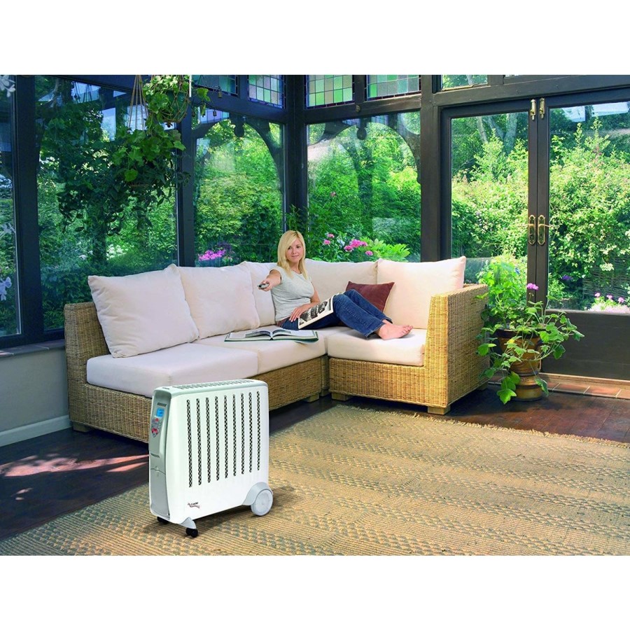 Dimplex Cadiz 2kW Portable Oil free electric radiator with 2 heat settings adjustable thermostat and climate control 