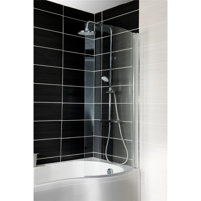 Curved Shower Bath Screen H1400mm x W695mm