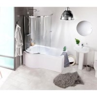 Curved Bath Shower Screen- Left Hand Orbital