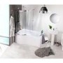 Curved Bath Shower Screen- Left Hand Orbital