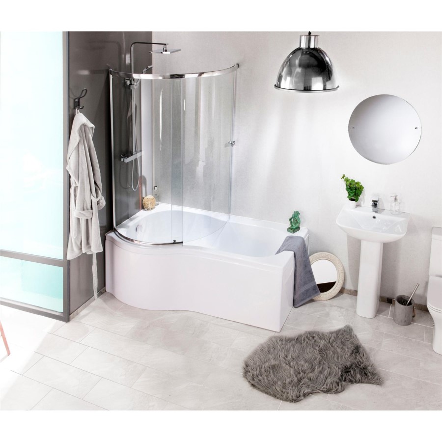 Curved Bath Shower Screen- Left Hand Orbital