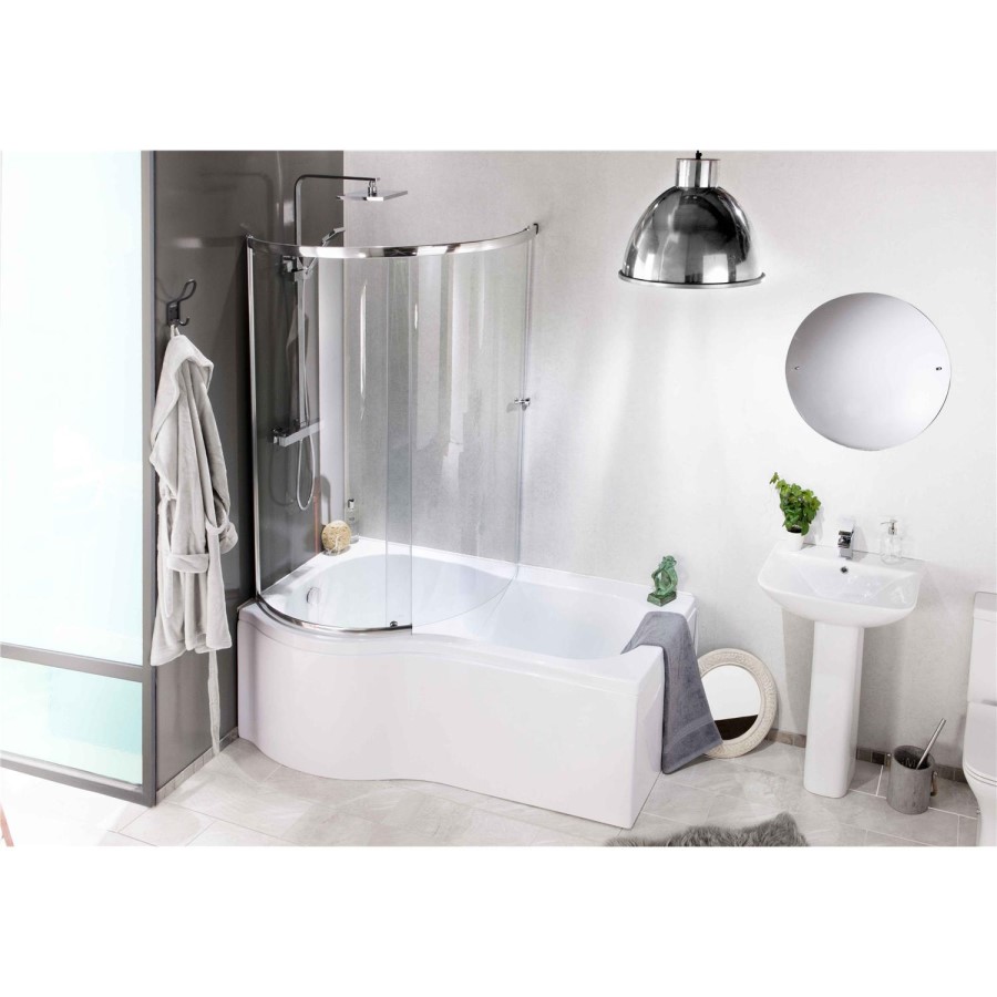 Curved Bath Shower Screen- Left Hand Orbital