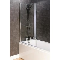 Easy Clean Square Bath Screen 8mm Glass