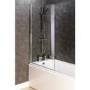 Easy Clean Square Bath Screen 8mm Glass