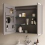 Double Door Chrome Bathroom Miror Cabinet with Lights & Shaver Socket 750 x 700mm - Celeste
