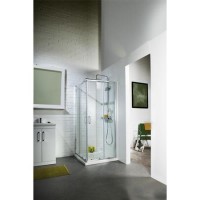 Corner Entry Sliding Shower Enclosure 800mm - 6mm Glass - Claritas Range