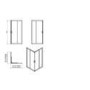 Corner Entry Sliding Shower Enclosure 800mm - 6mm Glass - Claritas Range