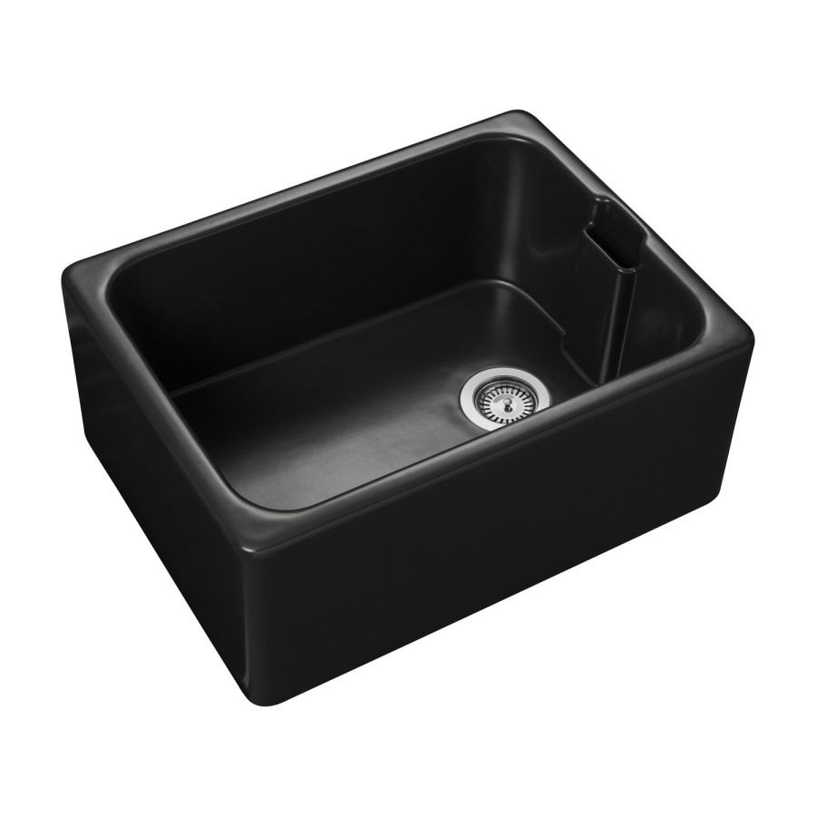 Belfast Single Bowl Anthracite Grey Ceramic Kitchen Sink - Rangemaster Farmhouse