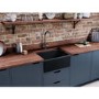 Belfast Single Bowl Anthracite Grey Ceramic Kitchen Sink - Rangemaster Farmhouse