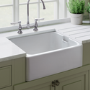 Belfast Single Bowl White Ceramic Kitchen Sink - Rangemaster