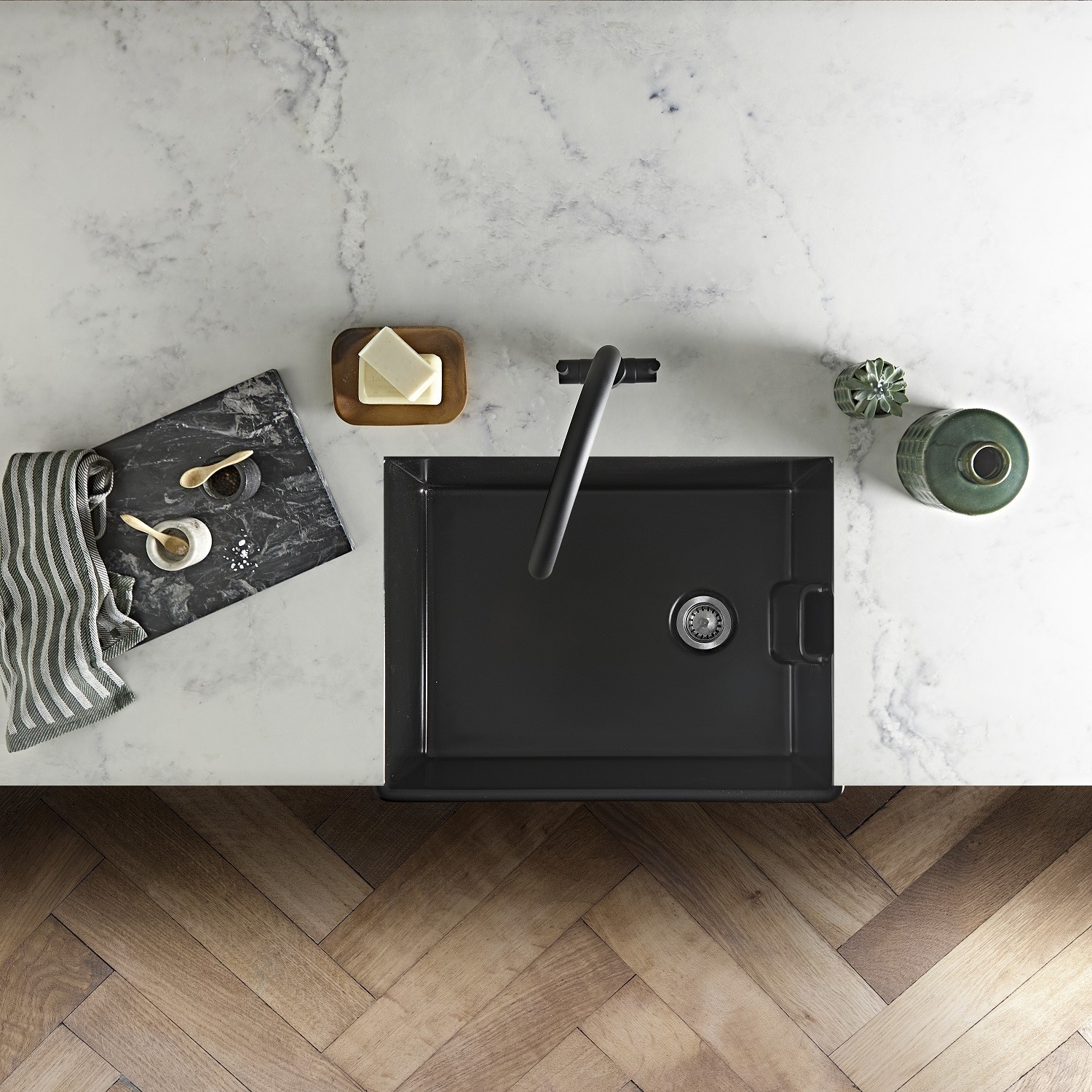 Belfast Single Bowl Black Ceramic Kitchen Sink Rangemaster Grange Better Bathrooms