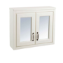 White Traditional Bathroom Mirror Cabinet - W700mm
