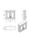 White Traditional Bathroom Mirror Cabinet - W700mm