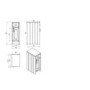 Grey Traditional Free Standing Bathroom Cabinet - W300 x H880mm