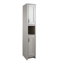 Grey Traditional Free Standing Tall Bathroom Storage Cabinet - H1900mm