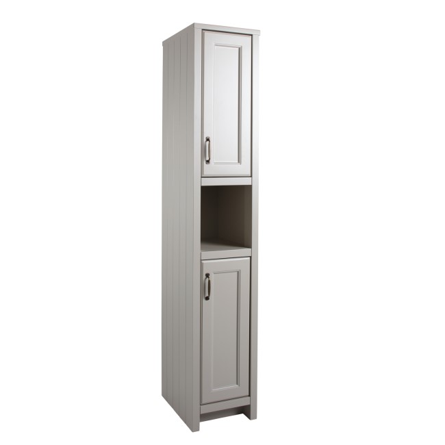 Grey Traditional Free Standing Tall Bathroom Storage H1900mm