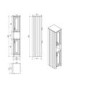 Grey Traditional Free Standing Tall Bathroom Storage Cabinet - H1900mm