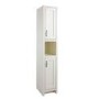 White Traditional Free Standing Tall Bathroom Storage Cabinet - H1900mm